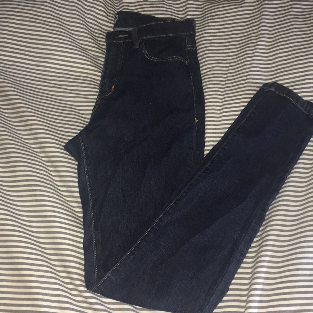Size 5 retro high waisted jeggings dark blue